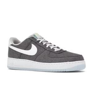 Nike Air Force 1 Low Recycled Canvas Sneakers Iron Grey/White/Barely Volt US 9